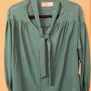 Time & True Emerald Green Blouse- NWT